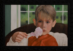 Painting about the movie home alone and coronavirus