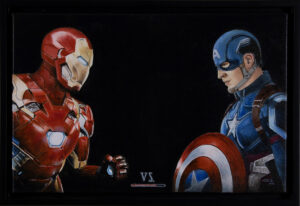 Fight between Iron Man and Captain America (Marvel Fanart)