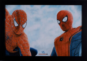 Fan art de uma luta entre os atores que interpretaram o Homem-aranha no cinema