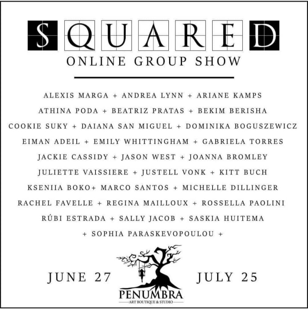 Exhibition poster: Squared at Penumbra Art boutique, San Diego