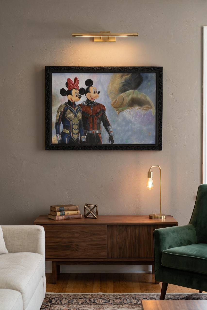 Ant-mouse and the Wasp displayed in a contemporary living room visualization
