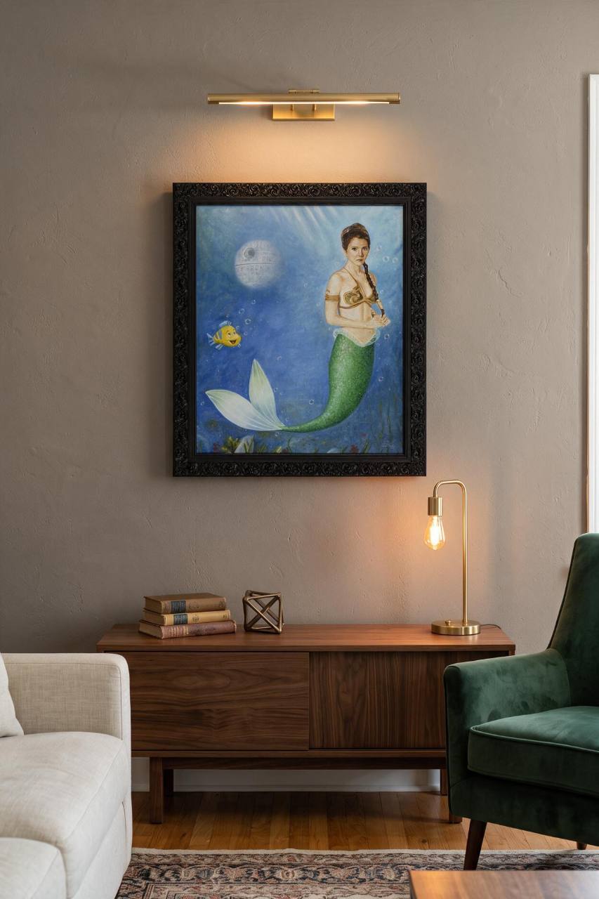 The Leia Mermaid displayed in a contemporary living room visualization