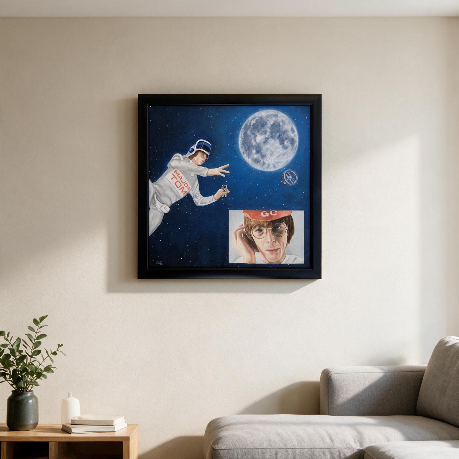 Can you hear me Major Tom? displayed in a contemporary living room visualization