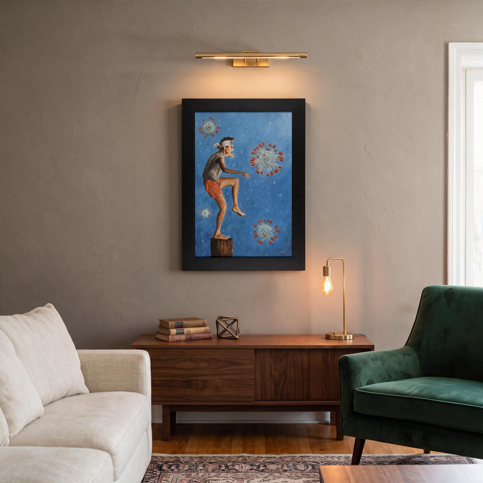 History repeats itself try and you’ll succeed displayed in a contemporary living room visualization